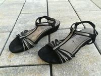 Tamaris Sandalen Sandaletten Größe 40 schwarz silber Keilabsatz Bayern - Vohenstrauß Vorschau