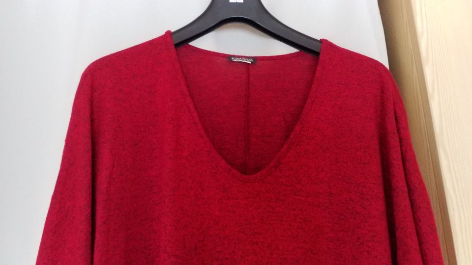 Kim & co Jersey Pullover Gr. 48/50 rot Qvc in Extertal