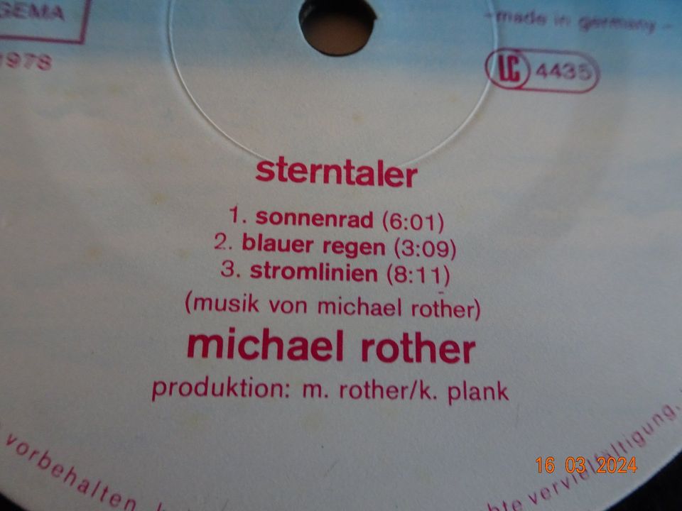 Michael Rother Vinyl-LP"Sterntaler Flammende Herzen" Zustand VG- in Georgsmarienhütte