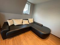 Couch mit Schlaffunktion (schwarzes Kunstleder) Rheinland-Pfalz - Altendiez Vorschau