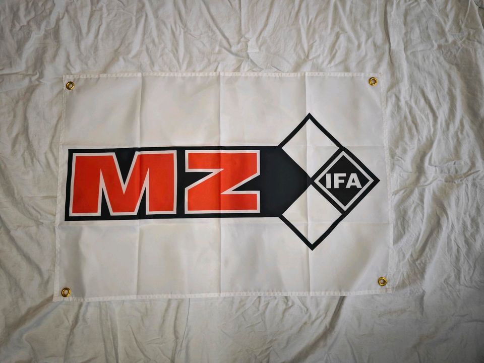 418 MZ Fahne Banner Flagge Garage Werkstatt Werbung neu ES TS ETZ in Chemnitz