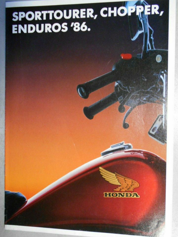 Original Prospekt Honda Programm 1986 in Selb