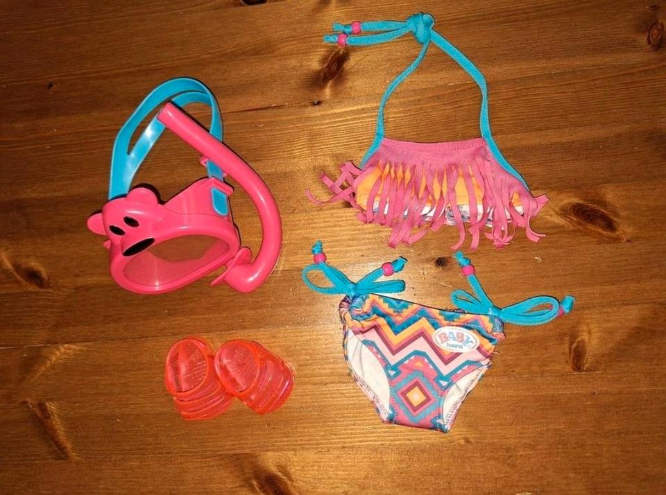 Baby Born "Bikini-Set" mit Schnorchel Taucherbrille Badeschuhen in Hamburg