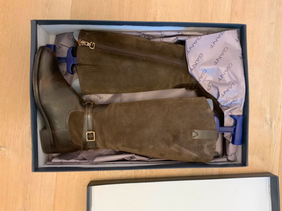 Gant Stiefel, Gr. 37, Wildleder/Leder, braun, neuwertig in Essen