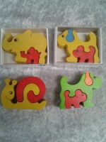 4 Puzzle Elefant 2x Hund Schnecke Holz 1,8 cm Stehpuzzle Neu Berlin - Wilmersdorf Vorschau