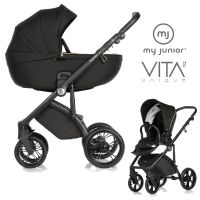 My Junior VITA unique 2 - 2in1 Kinderwagen-Set - Black Beauty - XXL-Zubehörpaket - NEU Hessen - Fulda Vorschau