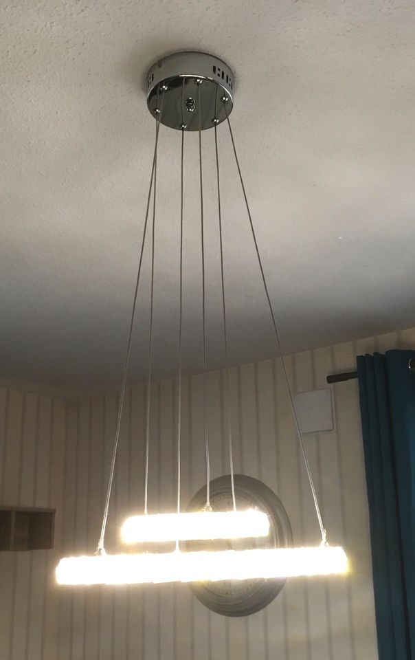 Deckenlampe LED Pendelleuchte 40cm verstellbar Kristall Spiegel in Lengenfeld Vogtland