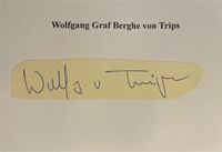 Wolfgang von Trips (1928-1961) Original Autogramm Duisburg - Duisburg-Mitte Vorschau