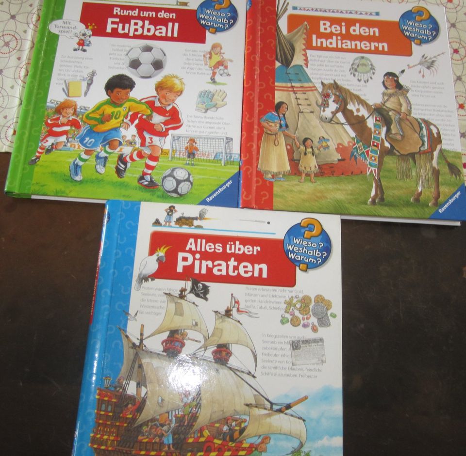 Wieso? Weshalb? Warum? Bücher Fußball , Indianer , Piraten cool in Dillingen (Saar)