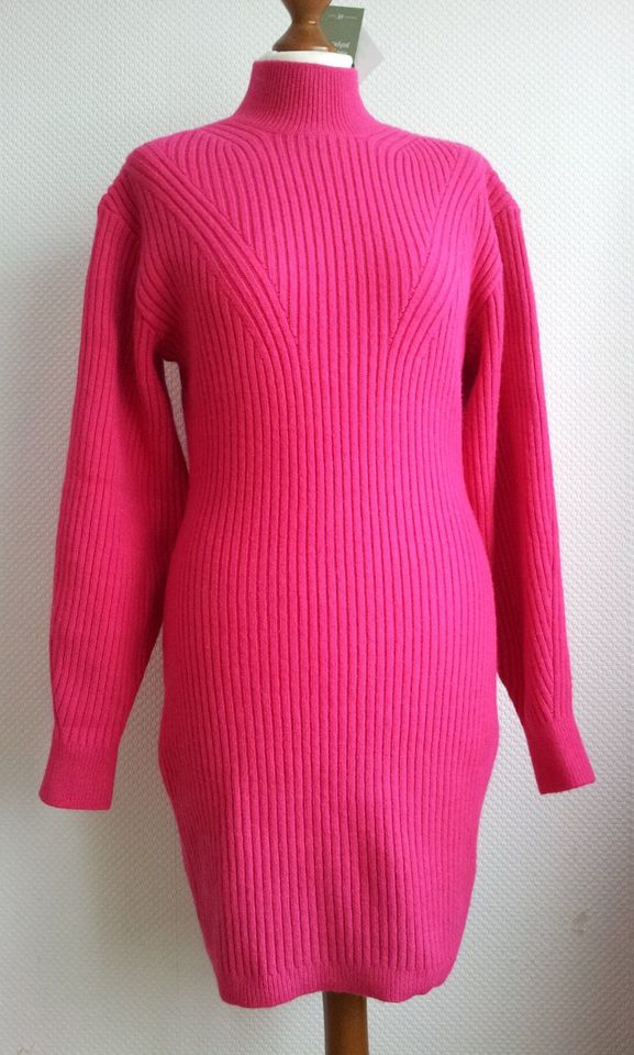 H&M Strickkleid Longpullover in S 38 40, Cerise Pink Rosarot, NEU in Berlin