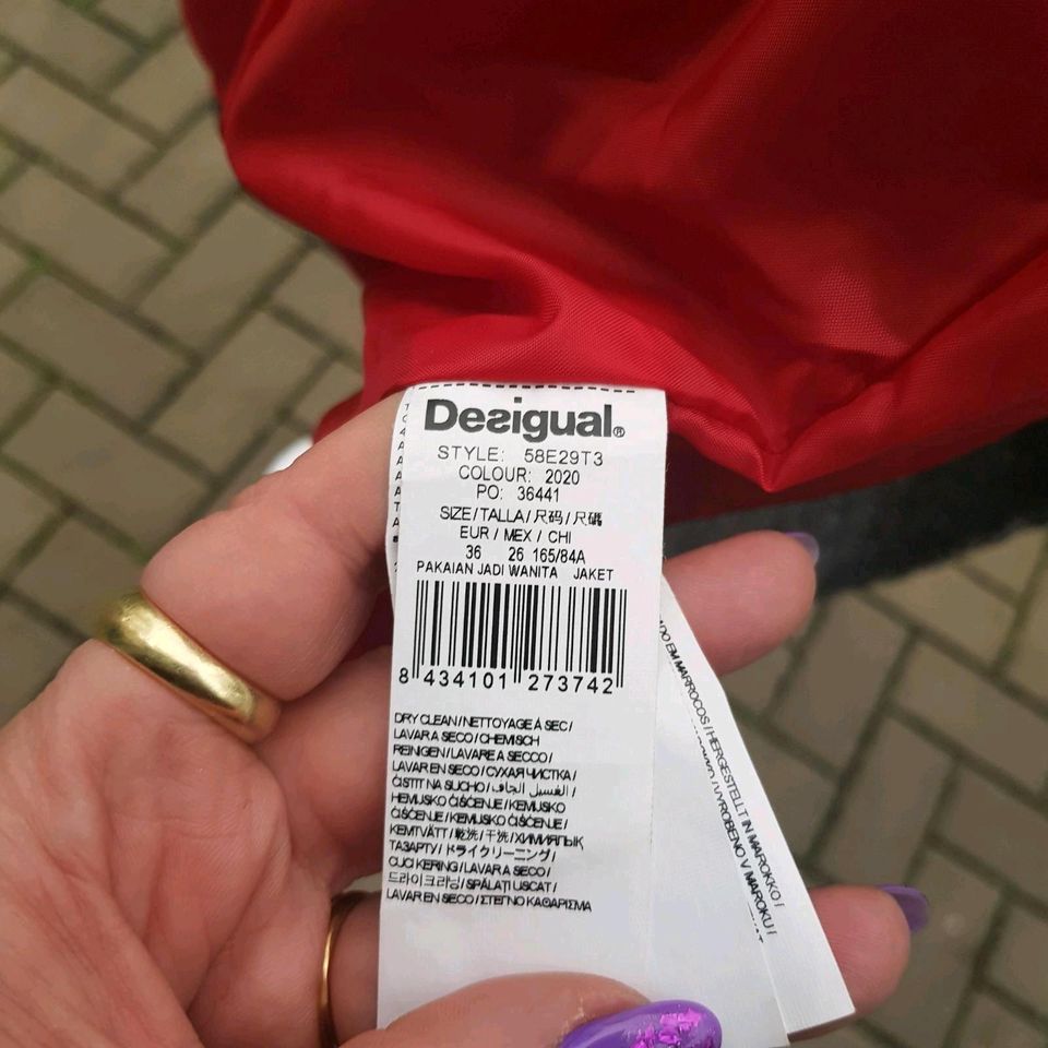 Desigual damen leichter Mantel gr.M bunt fast Neu  Wollmischung in Frankfurt am Main