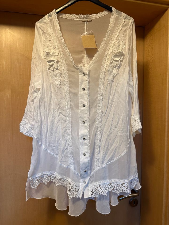 Tredy Tunika Bluse Offwhite Stickerei 40 NEU mit Etikett in Minden