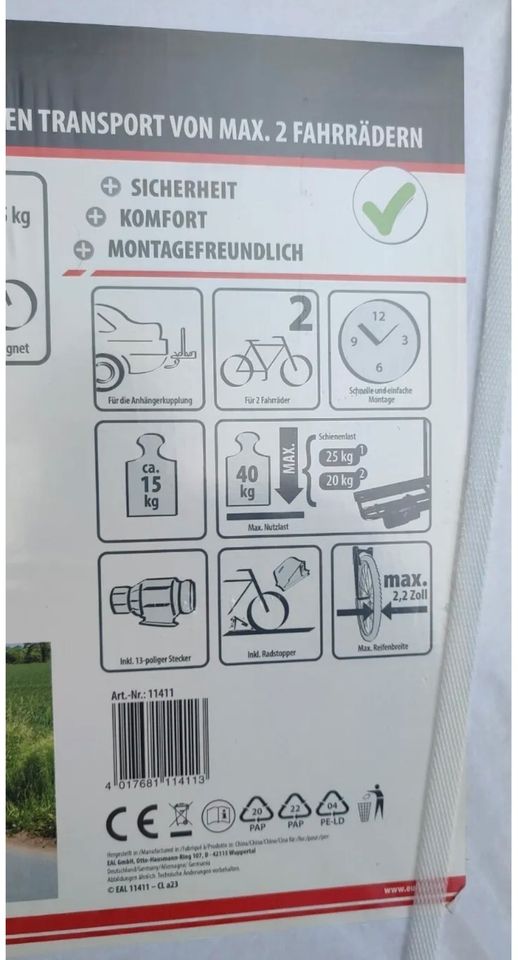 Fahrradträger / KFZ Heckträger Eufab Take Two NEU & OVP in Haltern am See