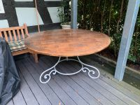 Massivholz Tisch mit schmiedeeisernem Fuß Nordrhein-Westfalen - Salzkotten Vorschau