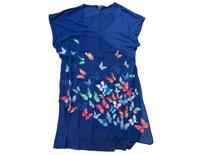 ❤️ Kleid ULLA POPKEN Blau Schmetterlinge * 46 / 48 * Halbarm ❤️ Niedersachsen - Sulingen Vorschau