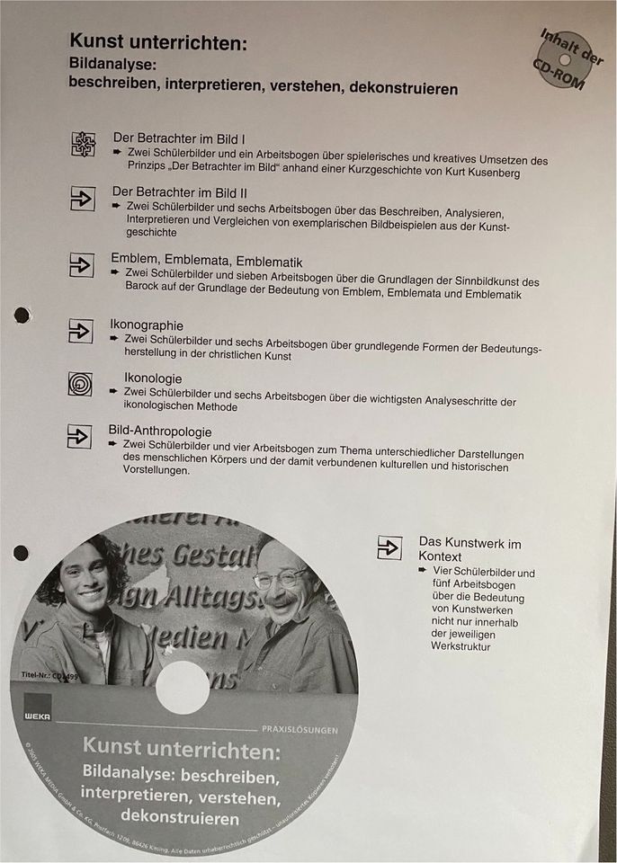 7 UE Bildanalyse: beschreiben, ..., Sek. I/II, mit CD-ROM in Fürstenwalde (Spree)