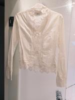 Mango Gr S weiß Bluse boho Spitze transparent West - Sossenheim Vorschau