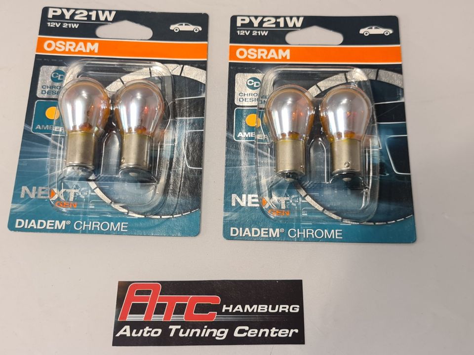 Osram Diadem PY21W Blinker BAU15S Glühbirnen, Birne 21Watt Chrome in Kreis  Ostholstein - Bad Schwartau, Ersatz- & Reparaturteile