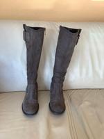 Flacher Wildlederstiefel v Paul Green, grau, Gr. 4.5 = EU 37.5/38 Bayern - Germering Vorschau