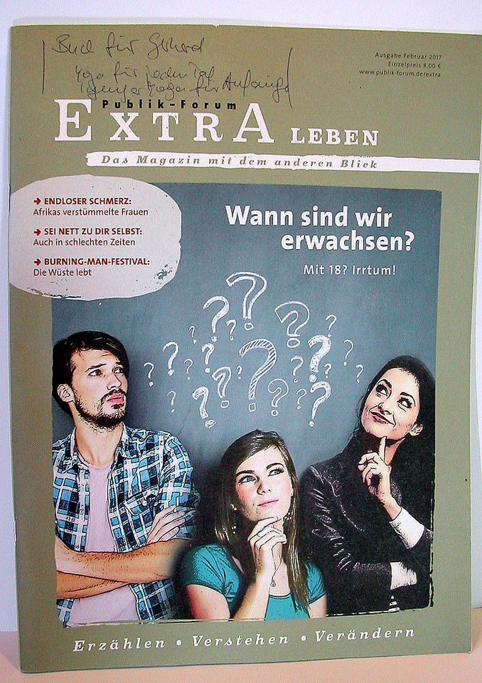 4 Magazin /Zeitschrift Publik-Forum Extra Leben/Thema. Spirituell in Bad Mergentheim