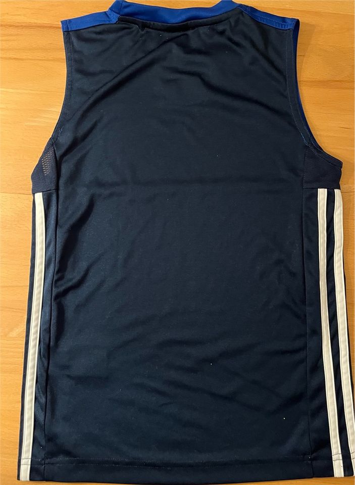 Adidas Top Funktionsshirt Gr. 140 blau-schwarz-weiß in Coesfeld