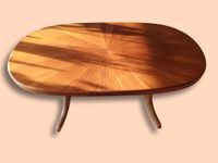 midcentury Tisch Couchtisch oval  Nussbaum höhenverstellbar Wandsbek - Hamburg Bramfeld Vorschau