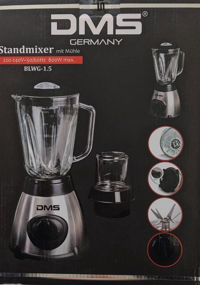 DMS® Edelstahl Standmixer mit Mühle Smoothie Mixer in Köln