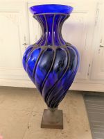 Vintage Kobalt Blaue Glas Bodenvase  Metall Nordrhein-Westfalen - Fröndenberg (Ruhr) Vorschau