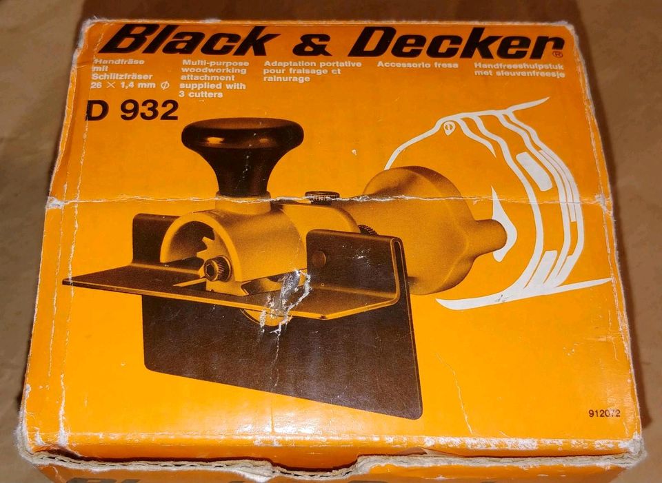 Bohrmaschine Black und Decker Vorsatzgerät Schleifen D 965 Fräse in Neuss