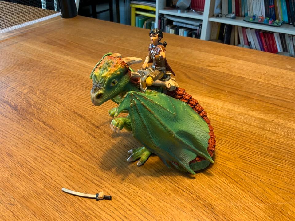 Schleich Drache Kishay grün mit Drachenreiter 70447 in Berlin