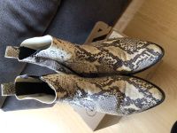 Stiefeletten Stiefel Boots Schlange Leder schwarz weiß 38❤️ Bayern - Augsburg Vorschau