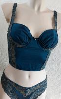 Dessous Corsage Korsett Satin Spitze blau braun BH 75B, 36/38 Sachsen - Stollberg Vorschau