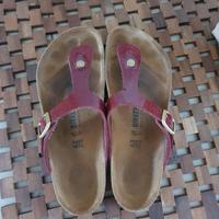 Inkl versand!Rote birkenstock Sandalen funkeln etwas goldschnalle Hessen - Lorsch Vorschau