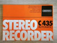 Grundig Stereo Recorder C436 Bediensanleitung/Schaltplan (106) Bayern - Hof (Saale) Vorschau