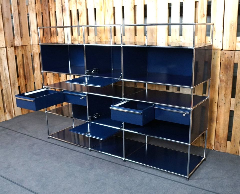 USM Haller Sideboard blau Regalsystem individuell anpassbar in Frankfurt am Main