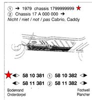 VW Golf 1(17);   74-79, Bodenrand unten links ganze Länge 5810381 Bayern - Ansbach Vorschau