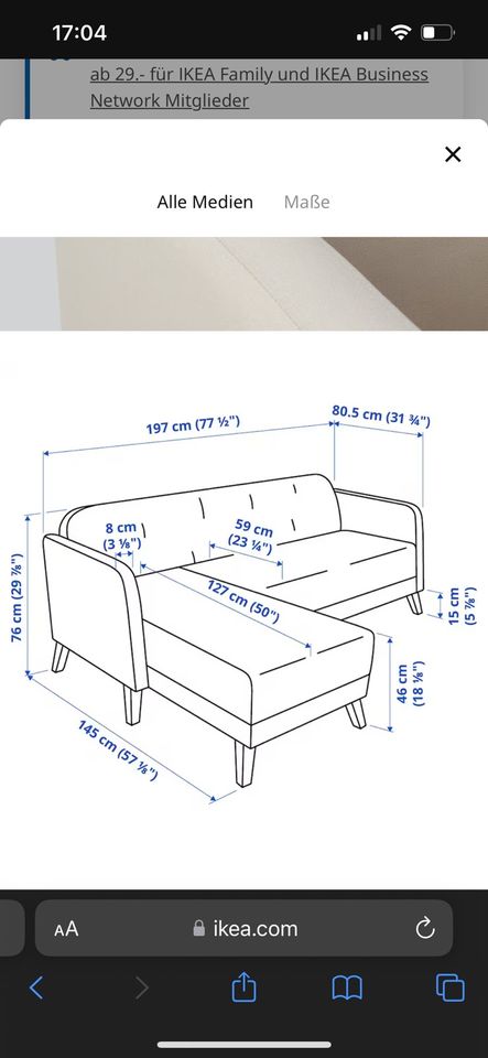Ikea Sofa LINANÄS beige in Illingen