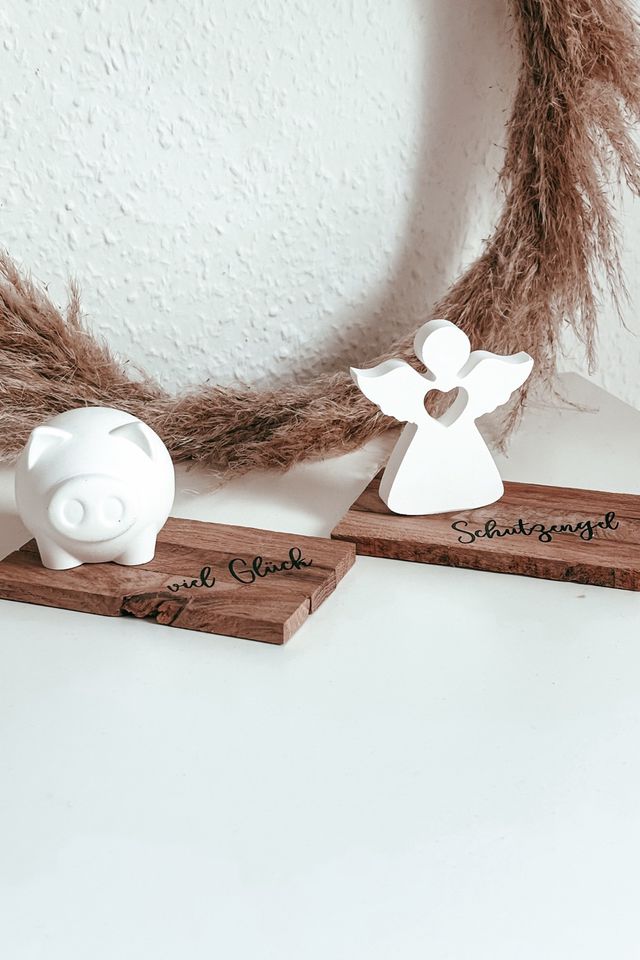 Glücksbringer Schutzengel auf Holz Handmade Geschenke in Delbrück