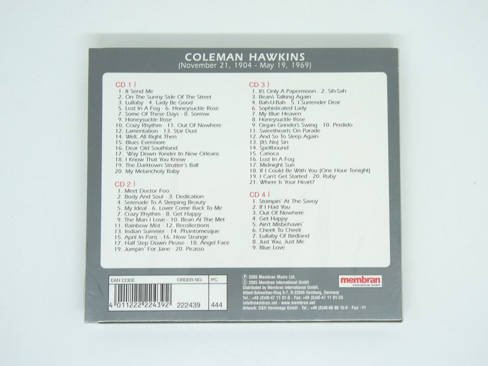 4 CD Set Best of Coleman Hawkins ⭐️ Dear Old Southland Jazz NEU in Berlin
