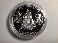 Silbermünze Salomon-Inseln 10 Dollar Geschichte der Seefahrt 1994 Schleswig-Holstein - Schaalby Vorschau