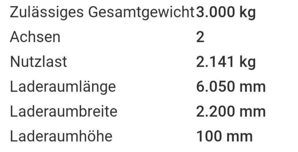 6m Anhänger zu verleihen ausleihen mieten in Stadtallendorf