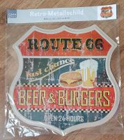 Metallschild Route 66 Retro Beer & Burgers Bayern - Würzburg Vorschau