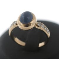 Saphir Diamant Ring 750 Gold 18 kt Gelbgold Edelstein Goldring Innenstadt - Köln Altstadt Vorschau