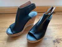 Damen Plattform Leder Schuhe, Sandalen, Gr. 37 Hessen - Offenbach Vorschau