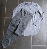 H&M Set Skinny Jeans schwarz S/36 + Shirt/Shirtkleid grau S/36 Baden-Württemberg - Waldburg Vorschau