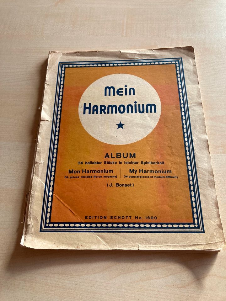 Mein Harmonium J. Bonset Schott No 1690 Album 34 beliebter Stücke in Pirmasens