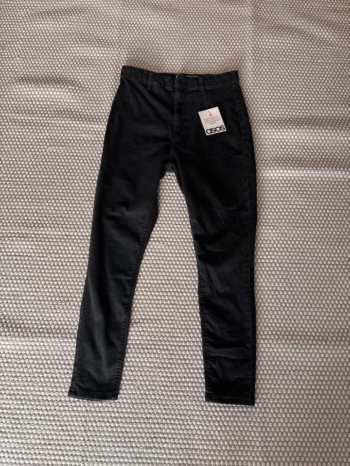 Topshop Joni Jeans 30/30 Hourglass dunkelgrau schwarz 38 M in Hamminkeln