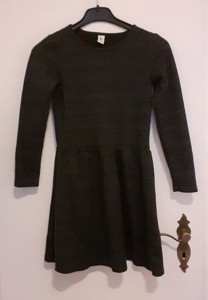 Kleid grau anthrazit Gr. 134 / 140 Mädchen Streifenmuster in Dortmund