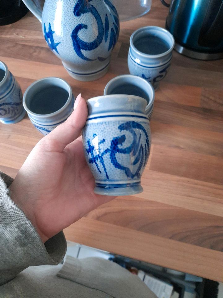 Brembel Weinkrug 1l , 5 keramik weintröge in Mering