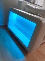 Sehr gut erhaltene Kunstleder Couch in weiß + Schlaffunktion +LED Rheinland-Pfalz - Lissendorf Vorschau